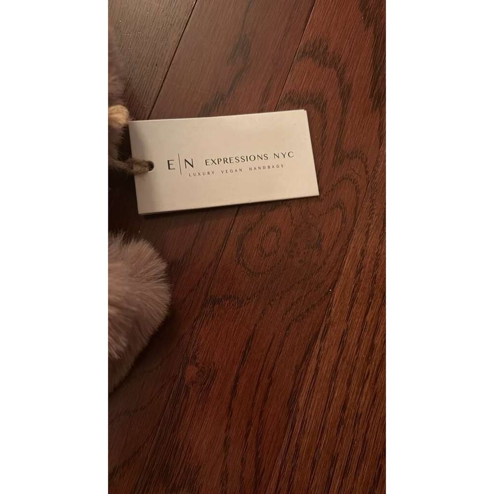 Expressions NYC Mauve Pink Faux Fur Top Handle Mini Bag NWT - Picture 5 of 5